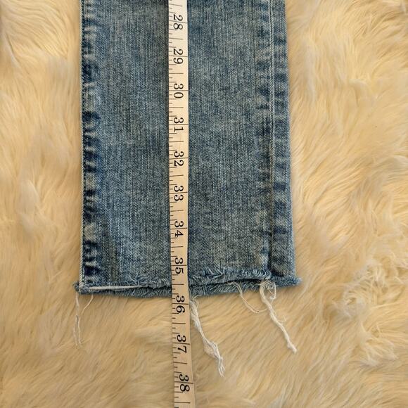 Paige Hoxton Slim Aloha Destructed Jeans 24 Frayed - Picture 12 of 16